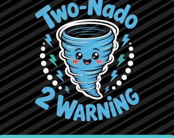 Desenho divertido de um menino de 2 anos se divertindo com um tornado! PNG, SVG e EPS.