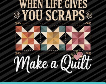 Sewing Make A Quilt SVG PNG EPS | Funny Quilter Seamstress Craft Design Digital Download