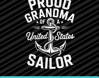 Orgullosa abuela de un marinero PNG SVG EPS Diseño de cita militar patriótica