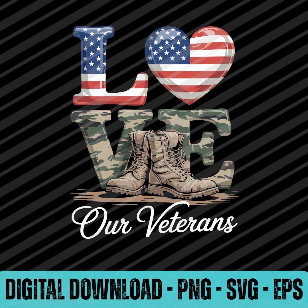 Diseño patriótico de apoyo militar para el Día de los Veteranos (SVG, PNG,  EPS) - Etsy México, image size:1080x1080