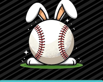 Easter Bunny Baseball SVG PNG EPS Digital Download