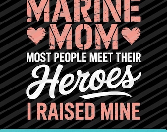 Marine Mom Hero SVG: Proud Military Mom Digital Design (PNG, EPS)