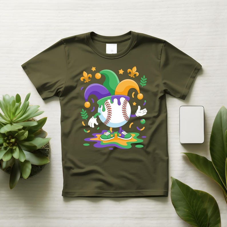 Baseball Mardi Gras Ice Cream Drip PNG SVG EPS Sports Digital Download ...