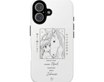 Funda para iPhone con diseño de caballos de anime |