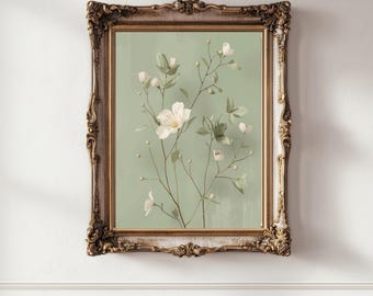 Salbei Grün Botanische Wand Kunst Druckbare Minimal Minimal Dekor Neutral Dekor Moderne Natur Poster Download