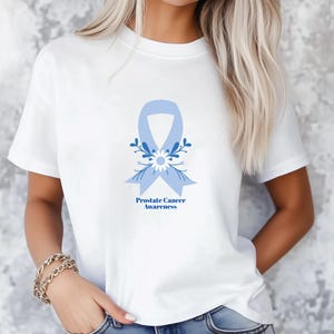 Camiseta de concientización sobre el cáncer de próstata, camiseta de lazo azul, camiseta de apoyo a sobrevivientes de cáncer de próstata, camiseta &quot;Soy un sobreviviente&quot;, camiseta del equipo contra el cáncer, regalo contra el cáncer