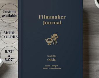Personalized Filmmaker Journal, Movie Director Notebook, Film School Graduation Gift, Screenwriting & Shot Planning Book