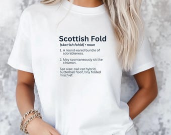 Scottish Fold Cat Definition T-Shirt, Scottish Fold Gift, Funny Cat Shirt, Humor Tee,Cat Lovers Gift,Cat Owner Shirt,Scottish Fold Cat Tee,
