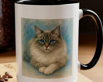 Custom Blue Lynx Ragdoll Cat Mug, Ragdoll Cat Gift, Personalized Cat Lover Gift, Ragdoll Cat Coffee Cup, Ragdoll Mug, Ragdoll Lover Gift