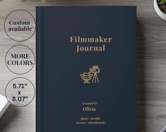 Personalized Filmmaker Journal, Movie Director Notebook, Film School Graduation Gift, Screenwriting & Shot Planning Book