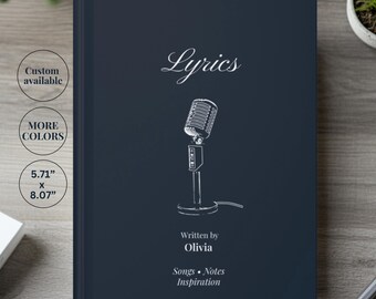 Personalized Lyrics Journal, Custom Songwriting Notebook, Songwriter  Book, Gift for Singer Musician, Musician Gift, Music Lover Book