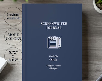 Personalized Screenwriter Journal, Screenwriting Notebook Gift, Film School Graduate Gift, Script Writing Journal, Notebook for Writers