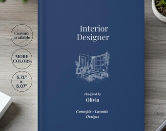 Interior Designer Gift, Personalized Interior Design Sketchbook, Custom Interior Design Notebook, Home Design Journal, Design Planner