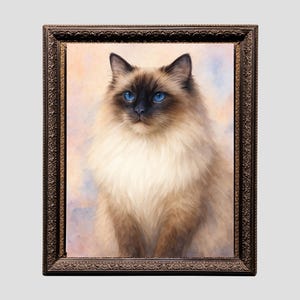 Aquarel zegel Ragdoll Cat Wall Art, Ragdoll Cat cadeau, Museum-Grade Fine Art Print, Gicléeprint, cadeau kattenliefhebber, Ragdoll Cat Owners,