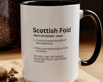 Personalized Scottish Fold Cat Mug, Scottish Fold Cat Definition Mug, Scottish Fold Cat Gift, Funny Cat Gift, Scottish Fold Cat Owners