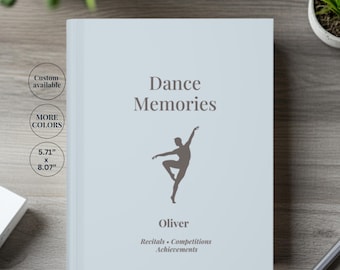 Personalisiertes Tanzerinnerungs-Tagebuch für Tänzer, Tanz-Andenken-Geschenk, Recital-Konkurrenz-Gedächtnisbuch