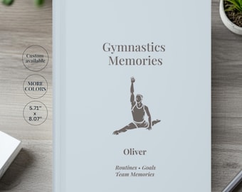 Personalisierte Gymnastik-Erinnerungen für männliche Turner-Zeitschrift, Gymnast-Andenken, Gymnastik-Geschenk für Jungen, Konkurrenzgedächtnis-Notizbuch
