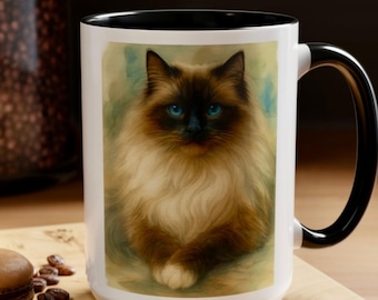 Custom Mitted Seal  Ragdoll Cat Mug, Personalized Cat Lover Gift, Ragdoll Cat Coffee Cup, Ragdoll Mug, Ragdoll Lover Gift, Feline Mug
