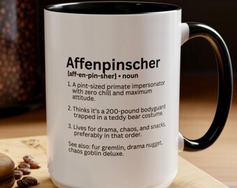 Personalized Affenpinscher Dog Definition Mug, Funny Affenpinscher Dog Gift,Dog Owner Cup,Custom Dog Lover Gift,
