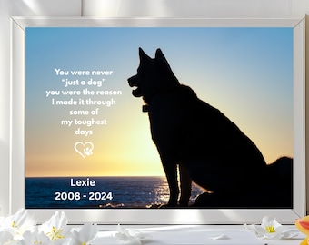 Personalized Dog Memorial Print, Pet Loss Gifts, Custom Pet Tribute Print, Dog Sympathy Gift, Rainbow Bridge Gift, Dog Owner Grieving Gift,
