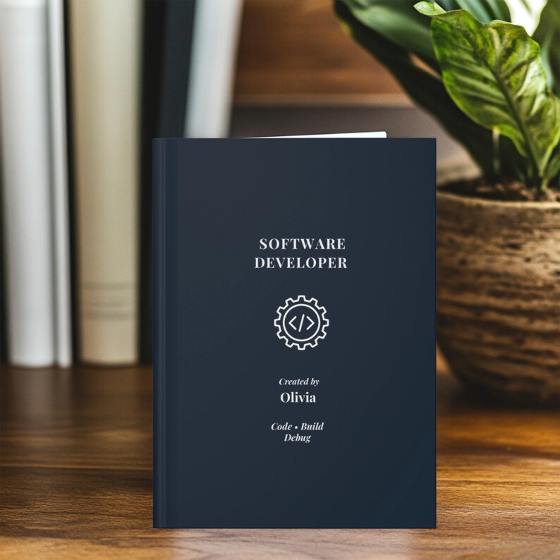 Personalized Software Developer Journal, Coding Planner Notebook, Programmer Notebook, Software Engineer Gift, Graduate Gift imagem 6