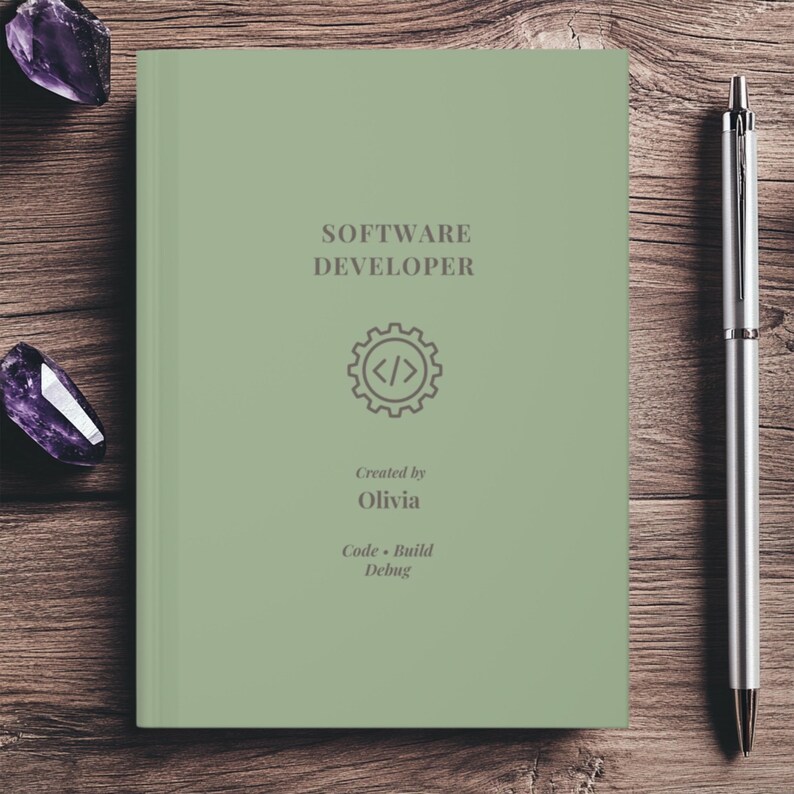 Personalized Software Developer Journal, Coding Planner Notebook, Programmer Notebook, Software Engineer Gift, Graduate Gift imagem 7