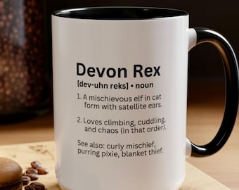 Personalized Devon Rex Cat Mug, Devon Rex Cat Definition Mug, Devon Rex Cat Gift, Humor Cat Mug, Cat Lover Gift, Funny Cat Mug