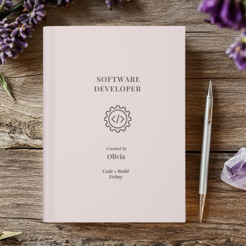Personalized Software Developer Journal, Coding Planner Notebook, Programmer Notebook, Software Engineer Gift, Graduate Gift imagem 2