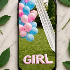 It&#39;s a Girl, Gender Reveal Video, Baby Gender Reveal, Girl Gender Reveal, Digital Baby Announcement, Video Gender Reveal, Digital Download