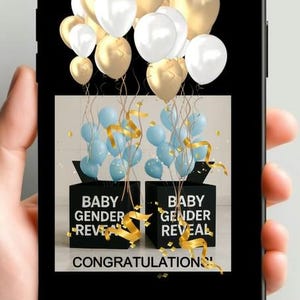 It&#39;s a Boy, Gender Reveal Video, Baby Gender Reveal, Boy Gender Reveal, Digital Baby Announcement, Video Gender Reveal, Digital Download