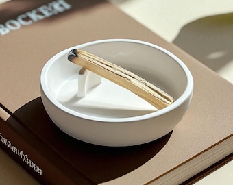 Handmade Concrete Palo Santo Holder, Modern Spiritual Decor for Meditation