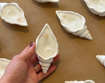 Seashell Candle Wedding Favors for Beach Engagement Party | Coastal Theme Bridal Shower Guest Gifts | Bachelorette Set of 25, 50, 100
