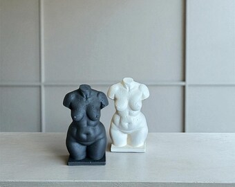 Large Concrete Texture Female Body Statue I Available 25 Colors