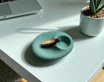 Gepersonaliseerde betonnen Palo Santo-houder, moderne wierookhouder, verkrijgbaar in 25 verschillende kleuren.