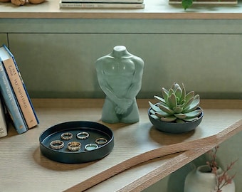 Concrete Body Sculpture – Minimal Male & Female Torso Home Decor, 25 Different Color Options!
