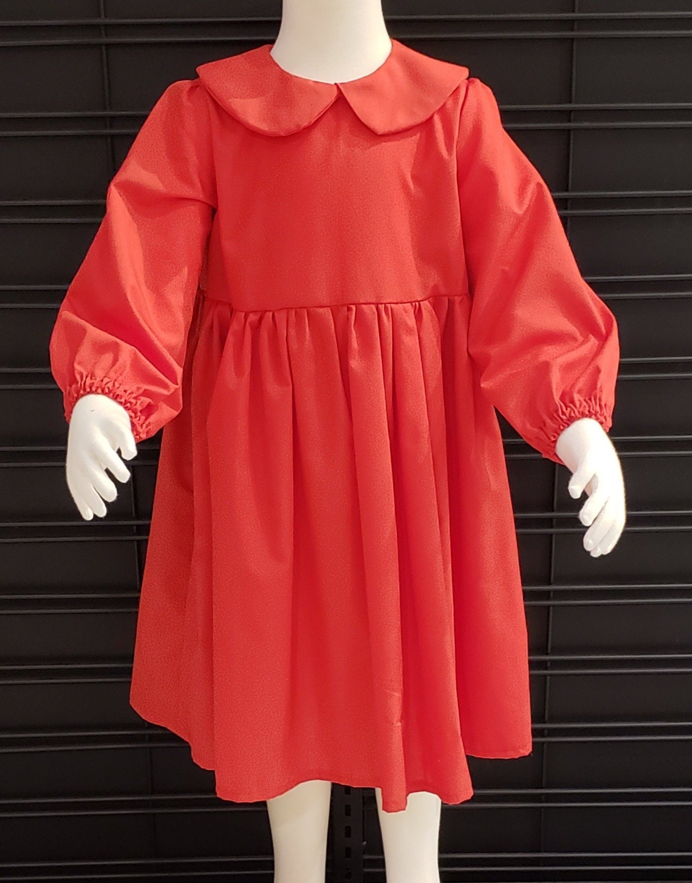fitted lace wedding dress Girls Red Peter Pan Formal Dress 2T