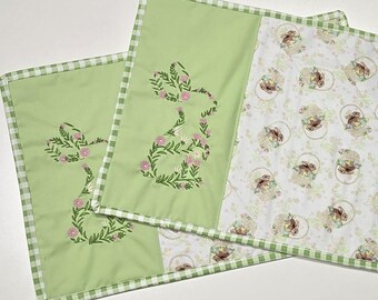 Placemats - Floral Easter Bunny (set of 2)