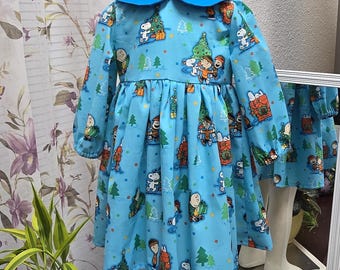 Charlie Brown and Snoopy Christmas Dress, Embroidery, Christmas Dress, Baby  Dress, Little Girls Dress, Party Dress, Toddler - Etsy