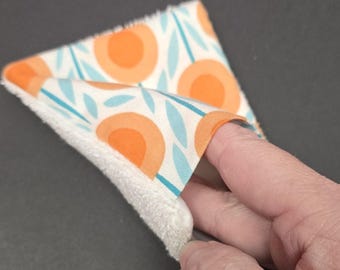 Facial Towel Pocket Cosmetic Washcloth - orange