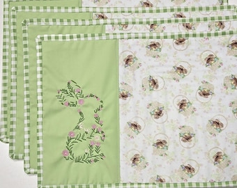 Placemats - Floral Easter Bunny (set of 4)