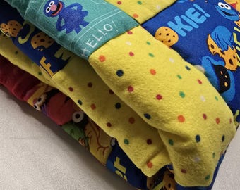 Baby/Toddler Sensory Quilt - Sesame Street