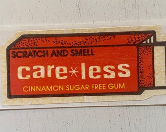 Vintage 80s Scratch n Sniff Sticker Mello Smello: Cinnamon