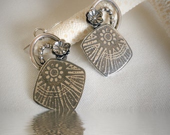 Sterling Silver Artisan Drop Earrings