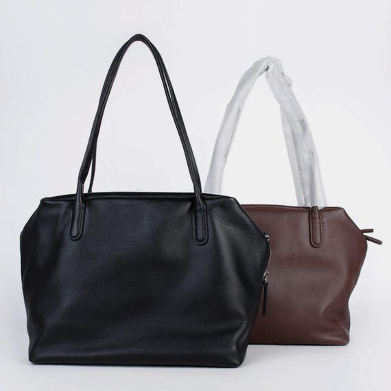 Minimalist Henri Inspired Soft‑Grain Leather Tote Bag