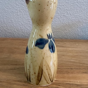 Vintage Japanese Handpainted Sake Bottle 5” x 2”
