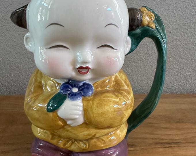 Vintage Takahashi San Francisco Hand Painted Asian Child Pitcher - Etsy