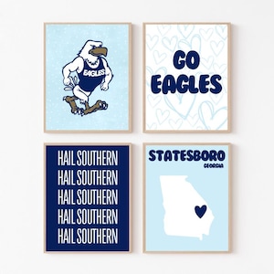 Georgia Southern University Digital Prints, Set of 4 Digital Prints