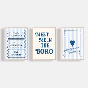 Georgia Southern University Digital Prints, Set of 3