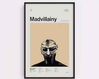 新品 Madvillain / Madvillainy (Poster) Madvillain - Madvillainy - MF Doom - Retro Music Poster