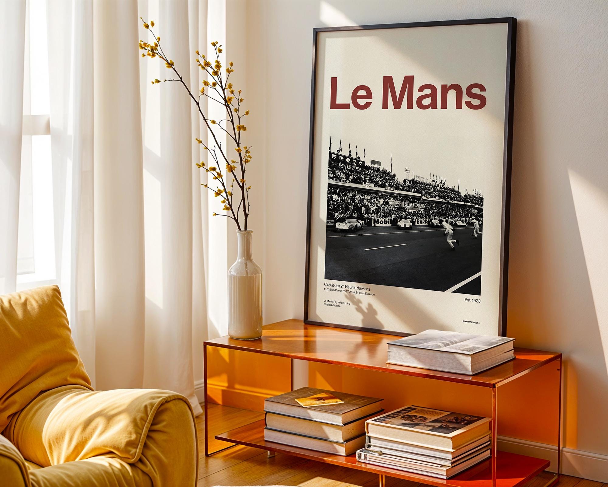 1966 Le Mans Ford GT40 Poster: Historic Race Car Art - Etsy